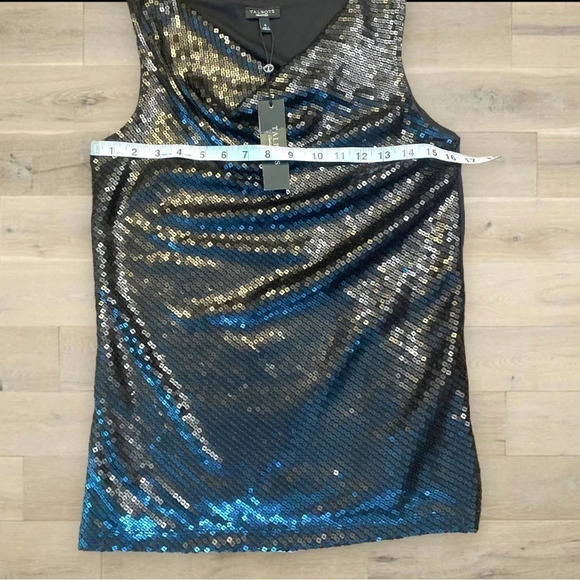Talbots Black Sequin Tank Top-maybe worn once - Picture 5 of 9